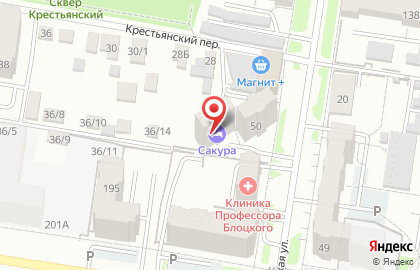 Гостиница Сакура на Комсомольской на карте