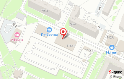 Дворцовый ряд на улице Рябикова на карте