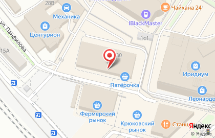 Магазин белорусских продуктов на улице Панфилова в Зеленограде на карте