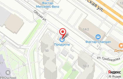 Продовольственный магазин Славянка в Октябрьском районе на карте