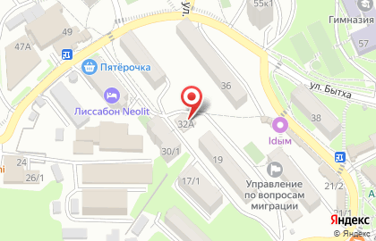 Яна на улице Бытха на карте