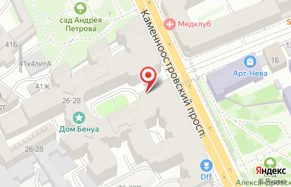 Отель Демократ в Санкт-Петербурге на карте