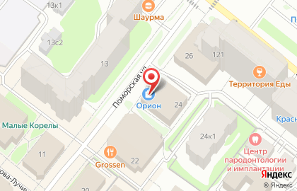 ТЦ Орион на Поморской улице на карте