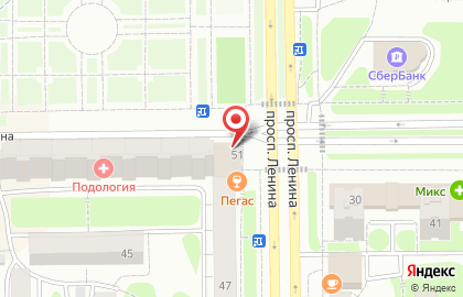 Свадебный салон Афродита на проспекте Ленина на карте