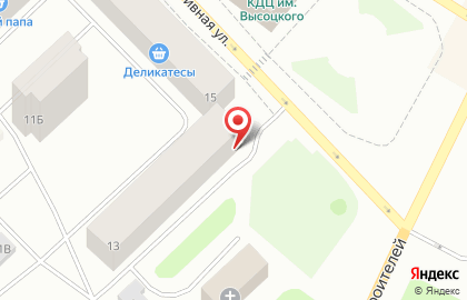 Магазин автотоваров Зеленый огонек на улице Строителей на карте