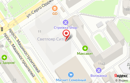 Ярославские окна на проспекте Машиностроителей на карте