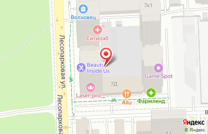 Студия ногтевого сервиса Green Room на Лесопарковой улице на карте