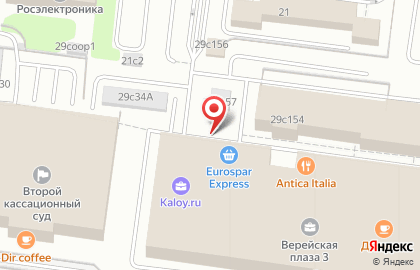 Мини-маркет EUROSPAR Express на Верейской улице на карте