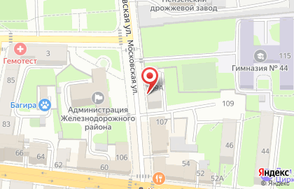 Магазин Презент в Железнодорожном районе на карте