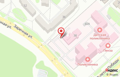 Магазин Полянка на Заречной улице на карте