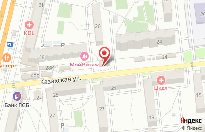 Магазин разливного пива 444 на Казахской улице на карте