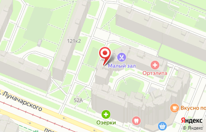Первая Помощь на проспекте Луначарского на карте
