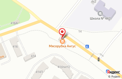 Ресторан быстрого питания Мясорубка Angus на Приморском шоссе на карте