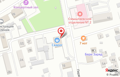 Продуктовый магазин Сварог на Первомайской улице на карте