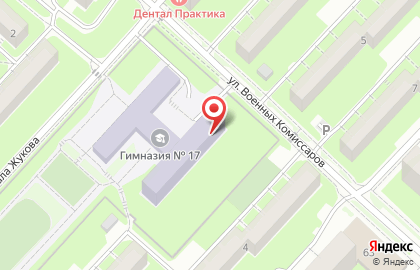Гимназия №17 на площади Маршала Жукова на карте