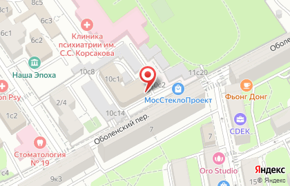 Торговая компания Рескрипт в Оболенском переулке на карте