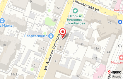 Адвокатский кабинет №303 на улице Алексея Толстого на карте