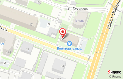 Магазин одежды для военнослужащих в Архангельске на карте