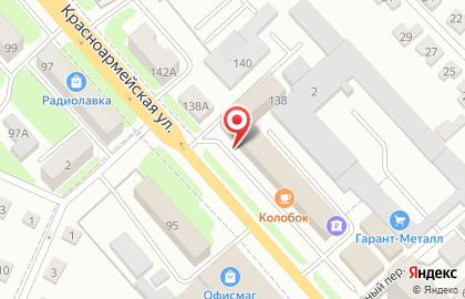 Сеть народных столовых Колобок на Красноармейской улице на карте