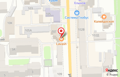 Кафе быстрого питания Lavash на улице Ленина на карте
