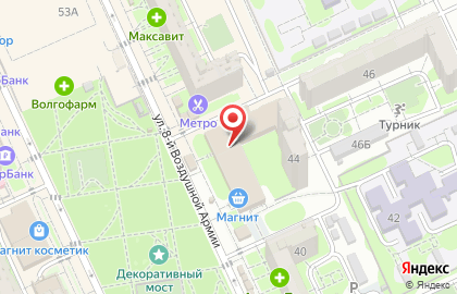 Сеть супермаркетов Радеж на улице 8-й Воздушной Армии на карте