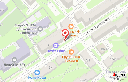 Булочные Ф. Вольчека на проспекте Елизарова на карте