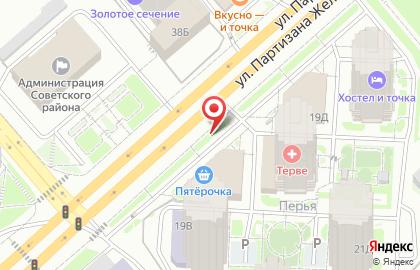 Рекламные щиты (6*3), Советский район, Ориентир-М на улице Партизана Железняка на карте