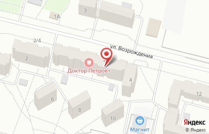 Продовольственный магазин Камелия на улице Возрождения на карте