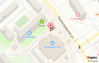 Торговый центр Надежда на улице Ленинградской на карте