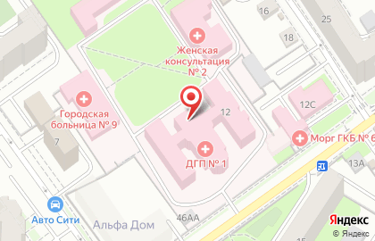 Городская детская клиническая поликлиника Поликлиника №4 №1 в Мотовилихинском районе на карте