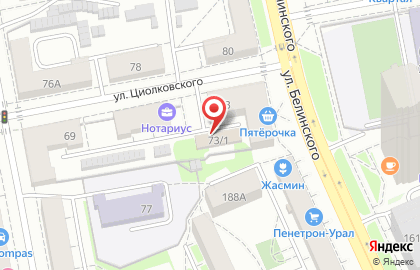 Автокомплекс на улице Циолковского на карте
