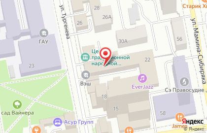Центр паровых коктейлей Не усложняй на улице Тургенева на карте