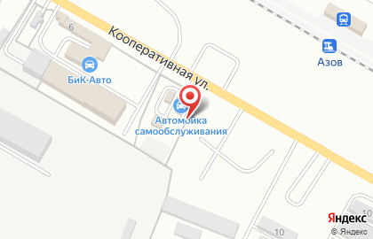 Шиномонтажная мастерская на Кооперативной улице на карте