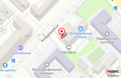 Шиномонтажная мастерская на Холодильной улице на карте