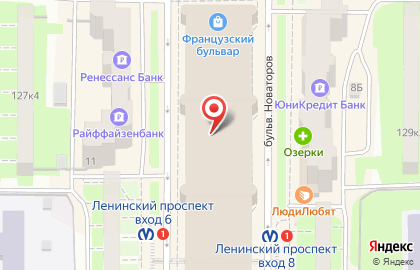 Кофейня Coffee Like на бульваре Новаторов в Кировском районе на карте