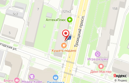 Центр Ювелир в Архангельске на карте