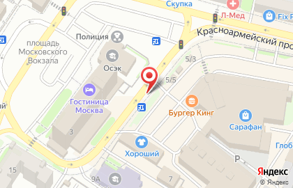 Киоск по продаже фастфудной продукции в Привокзальном районе на карте