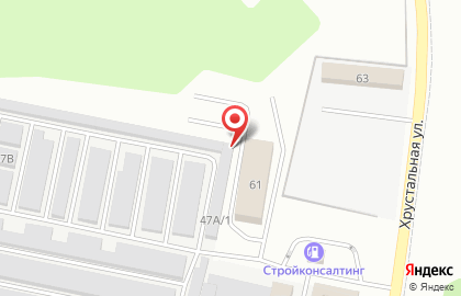 Шиномонтажная мастерская на Хрустальной улице на карте
