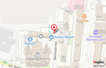 Магазин халяльных продуктов халяльных продуктов в Выползовом переулке на карте