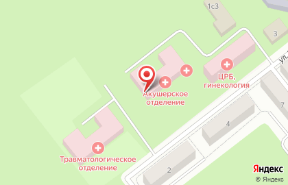 Назаровская центральная районная больница на улице Черняховского на карте