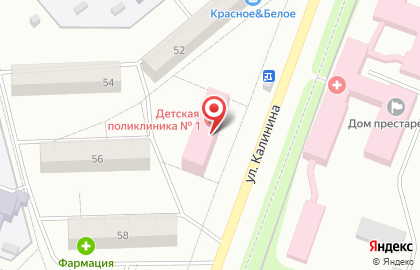 Детская городская больница город Каменск-Уральский в Каменск-Уральском на карте