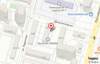 Почтовое отделение №55 на Российской улице на карте