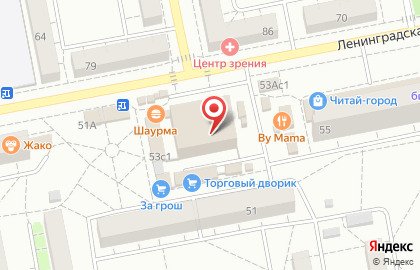 Ареал на улице Ленинградской на карте