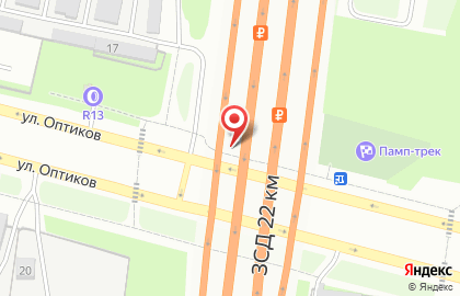 Центр развития спорта Восток и Запад на улице Оптиков на карте