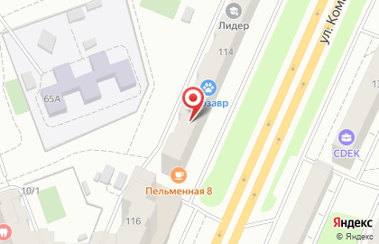 Школа единоборств Атэми на улице Комарова на карте