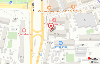 Банк ВТБ на улице Тургенева на карте