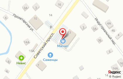 Супермаркет Магнит на Советском проспекте на карте