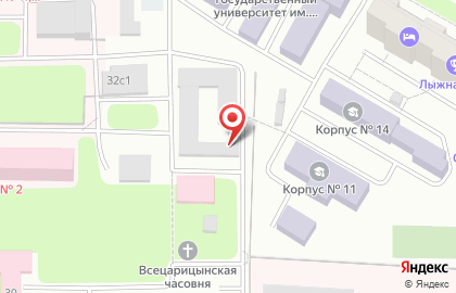 Продовольственный магазин на улице Ульянова на карте