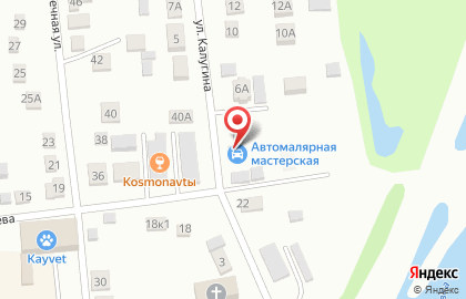 Автомалярная мастерская на улице Калугина на карте