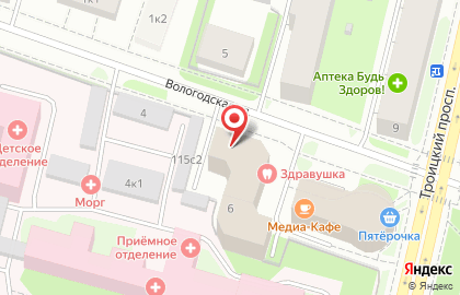 Торговая компания Северный Ветер на Вологодской улице на карте